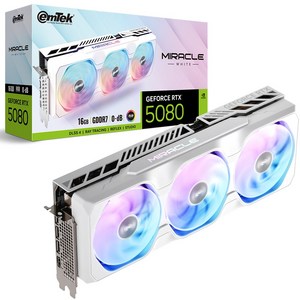 HIT 이엠텍 지포스 RTX 5080 MIRACLE WHITE D7 16GB