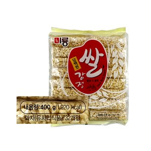 미룡 담백한 쌀강정 스낵 과자, 400g, 3개