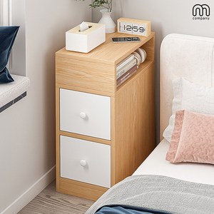엠COMOPANY 거실 사이드 협탁 침대옆 다용도 테이블 틈새 미니 침실 서랍장 인테리어 2단 침대 슬림 수납장 원목 높은 쇼파 선반 [모델명 : YM_DKD-41SG551GDS], 250*300*660 (mm)