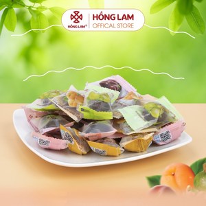 [Ô MAI HỒNG LAM/홍람] 베트남 브랜드 5가지 맛 종류의 건살구 스낵 400g, 1개