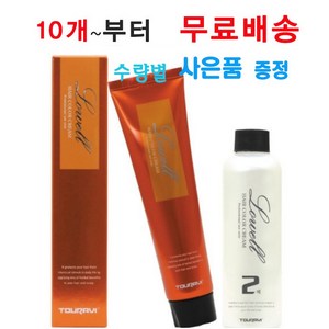 뚜라비 로웰 칼라 염모제 (염색약150g+산화제150ml) 흰머리염색 새치멋내기 밝은염색 미용실용, 4.0 진한갈색, 1세트