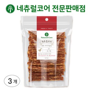 네츄럴코어 천연 강아지간식, 200g, 3개, 오리, 오리 하드 스틱[유통기한25년8월18일까지]