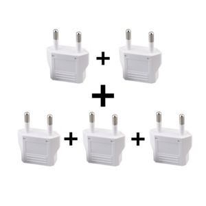 5개 유럽형 변환 돼지코 플러그 미국 중국 변환 어댑터 EU US plug, 4.8mm, 화이트