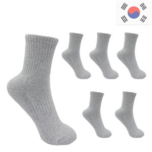 비바슈슈 여성용 더블 쿠션 러닝 스포츠 무지 중목 양말 6켤례 (230~250mm)