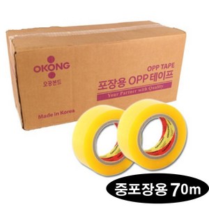 오공 중포장 아크릴 OPP 박스 테이프 48mm x 70m 40p, 투명, 1개