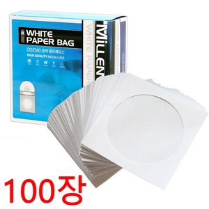 밀레니엄 화이트 종이케이스 100장 CD DVD케이스, 화이트종이케이스 100장, 100개