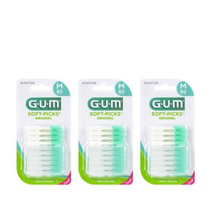 GUM 검 치간칫솔 코스트코 오리지날 소프트픽(80p), 3개, 80개입