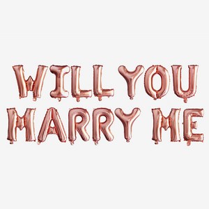 러브헌터 WILL YOU MARRY ME은박풍선(로즈골드/끈포함), WILL YOU MARRY ME은박풍선(로즈골드)