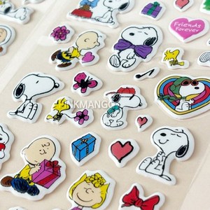 스누피 PEANUTS 말랑 몰랑 귀욤템 스티커 6P세트 (중복없음), 1세트