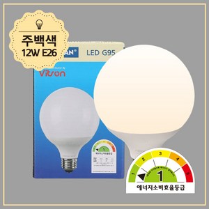 비츠온 메가맨 볼 G95 LED 전구 12W, 주백색, 20개