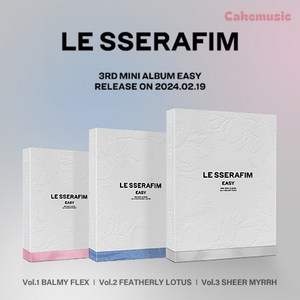 르세라핌 이지 앨범 (LE SSERAFIM) - 미니3집 음반 3rd Mini Album (EASY) 사쿠라 김채원 카즈하 허윤진 홍은채 (케이크뮤직), BALMY FLEX ver. (핑크)