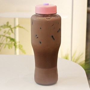 아이스 스탠다드 픽업보틀 빨대캡 1000ml 1L 1리터, 06.용기-파스텔핑크캡-로즈핑크마개, 1개