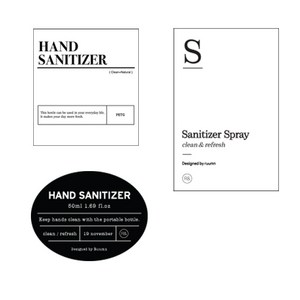 뉴앤룩 손세정 라벨스티커 3type, A타입 HAND SANITIZER, 1개