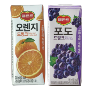 델몬트 오렌지190ml 24팩+포도190ml 24팩 세트, 190ml, 1세트