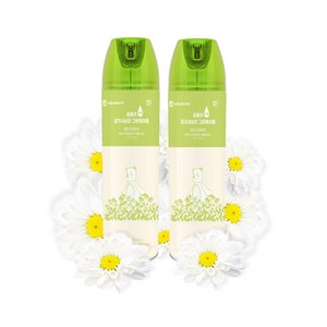 [대웅생명과학] 모기사냥꾼 천연 그린에어졸 500ml *2개 (무향/수성) 먼지다듬이 좀벌레 진드기 퇴치, 2개
