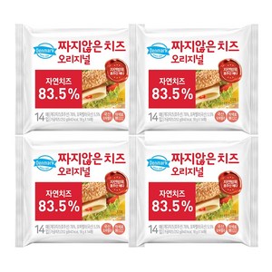 동원 덴마크 짜지않은치즈 오리지널 252g(14매입) x 4봉, 252g, 4개