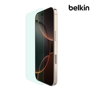 [Belkin] 벨킨 아이폰16프로 인비지 블루라이트 차단 강화유리 필름 OVA163fq, 16프로(OVA163fq), 1개