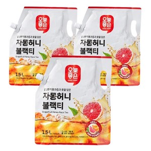 오늘좋은 자몽허니블랙티 기획 1.5L, 3개