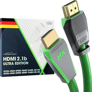 KabelDiekt 8K HDMI 2.1 케이블 Cetified Game Edition 3m8K60Hz 10K용 초고속48G 또는 4K에서 초고속 144Hz PS5Xbox, 3 ft_Geen