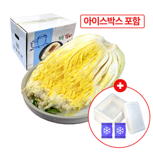 [시원밥상] 고명없는 시원 백김치 수입 (아이스박스 포장), 1박스, 10kg