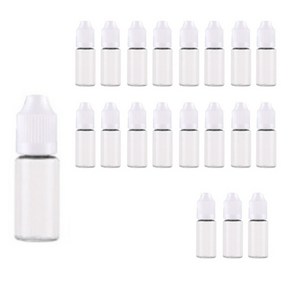 27리빙 휴대용 화장품 뾰족캡 소분공병 20개, 10ml 일자 뾰족 화이트