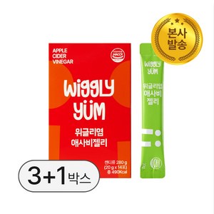 위글리염 혈당관리 애플사이다비니거 애사비 젤리 구미 혈당영양제, 4개, 280g