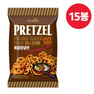 삼진 미니 프레첼 볶음양념맛, 70g, 15개