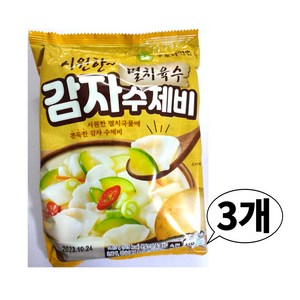 이가자연면 멸치육수 감자 수제비, 186.5g, 3개