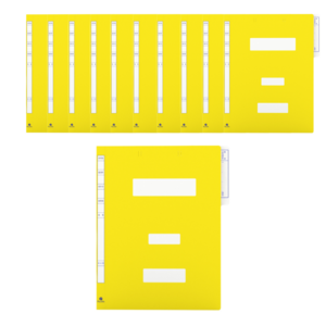 미령문구 플라스틱정부파일 A4, 플라스틱정부파일40개입, 1개, 노랑