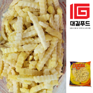 크링클컷 감자튀김 2kg, 4개