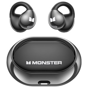 MONSTER 이어폰 블루투스 귀찌형 스포츠, 블랙, OPEN EAR AC600