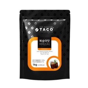 타코 복숭아맛 아이스티 분말, 1kg, 1개입, 4개