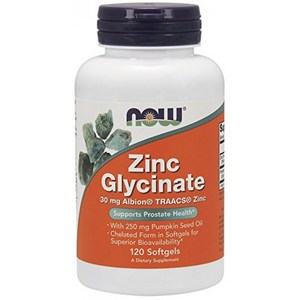 나우푸드 아연 글리시네이트 Now ZINC Glycinate 120정, 1개