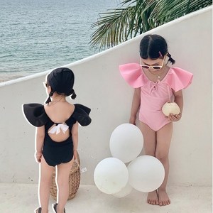 [떼아베베] 여아 수영복 키즈 아기 나들이 소풍 바캉스 물놀이 퓨어러블리수영복+모자
