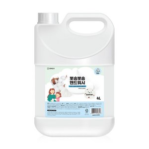 행복한주 뽀송뽀송 버블 핸드워시 순파우더향 4L 손세정제 리필용 대용량, 1개