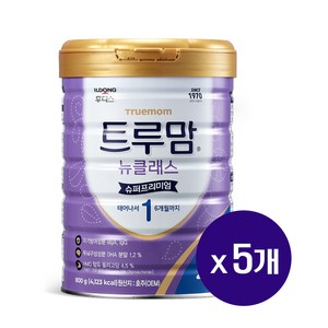 일동후디스 트루맘 뉴클래스 슈퍼프리미엄 분유 1단계, 800g, 5개