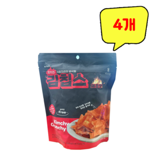 더다믐 김치부각 김칩스 매운김치전맛, 40g, 4개