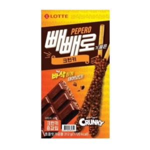 빼빼로 크런키, 39g, 15개