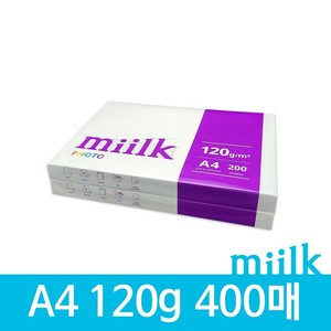 한국제지 A4 복사용지(A4용지) 120g 400매(200매 2권), 400개