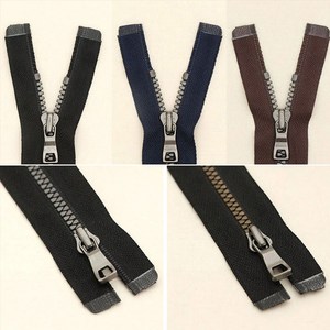 소잉데일리]3호 5호 점퍼 지퍼 모음 플라스틱 금속 68cm 70cm 80cm 100cm 의류 의상 자켓, 01.메탈스탈 점퍼지퍼 68cm, 03)A실버블랙 74487, 1개