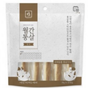 브리더랩 반려동물 월간통살 스틱타입 간식 20g x 30p, 황태, 600g, 4개