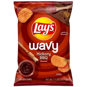 레이즈 웨이브 히커리 BBQ맛 감자칩 1개x212.6g Lay's Wavy Potato Chips Hickory BBQ Flavor, 1개, 212.6g