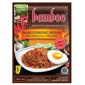 bamboe 밤보에 나시고렝 페다스 40g 나시고랭 쁘다스 매운맛 볶음밥, 1개