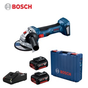 BOSCH 보쉬 충전식 무선그라인더 4인치 GWS180-LI 4.0ah 배터리2팩, 2개