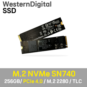 웨스턴디지털 WD SN740 M.2 NVMe SSD 256GB 512GB (벌크), WD SN740 256GB