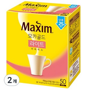 맥심 모카골드 라이트 커피믹스, 12g, 50개입, 2개