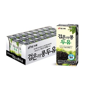 빙그레 검은깨 콩두유, 190ml, 24개