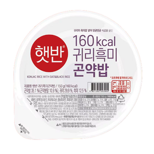 (실온)[CJ제일제당]햇반 흑미귀리곤약밥150g*, 150g, 10개