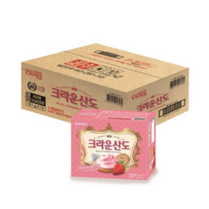 크라운 산도 딸기크림치즈, 161g, 12개