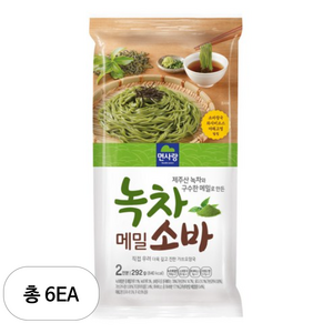 면사랑 녹차 메밀 소바, 292g, 6개